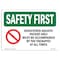 Signmission OSHA, 10" Height, Rigid Plastic, 14" x 10", Landscape, Registered Aquatic With Symbol, Made in USA OS-SF-P-1014-L-10849 - alternate 1